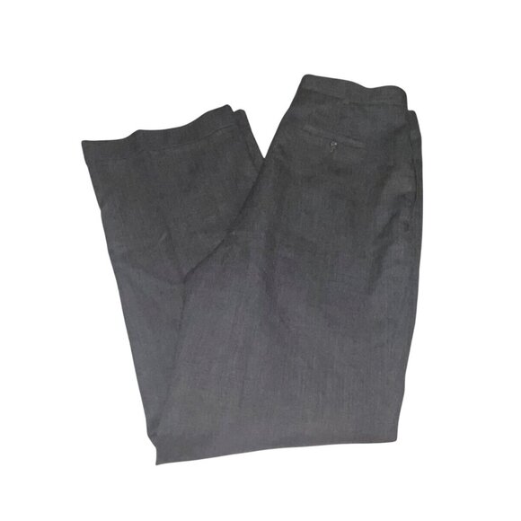 Rena Rowan Womens Gray Worsted Wool Sz 14 Flat Front Pleated Lined Dress Pants - Picture 12 of 14